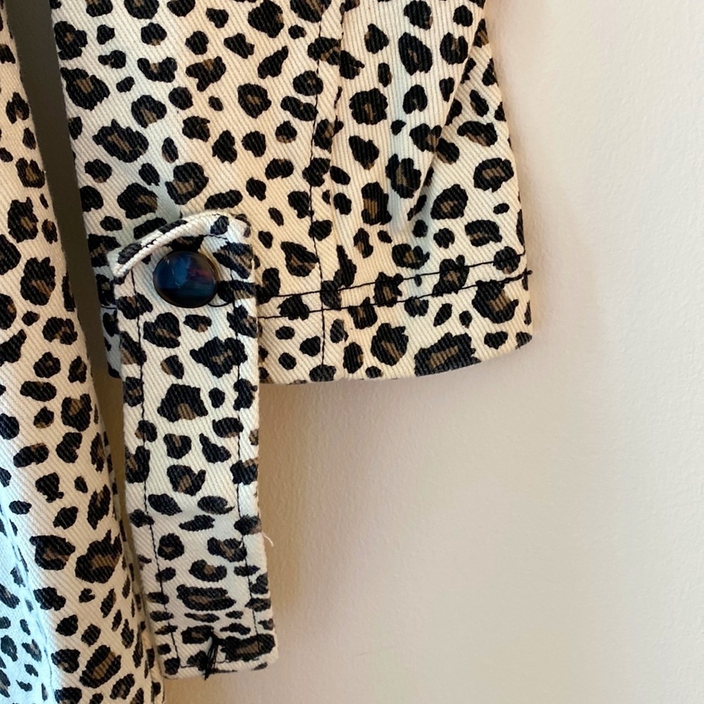 Moon River Leopard Print Window Shopping Jacket Coat - Picture 13 of 14